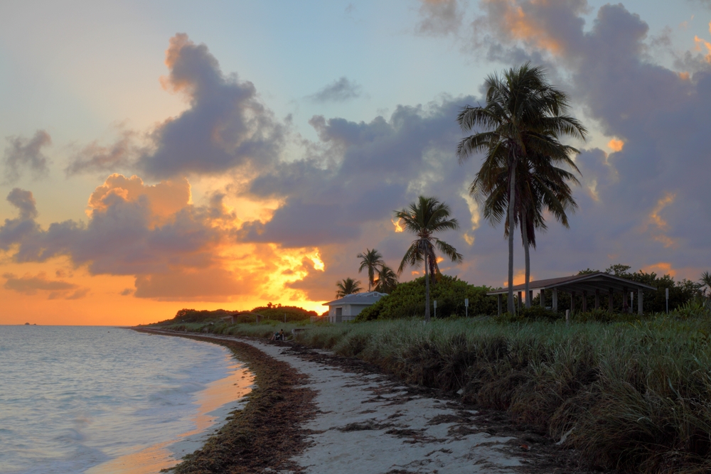 bahia honda state park sunset over the ocean